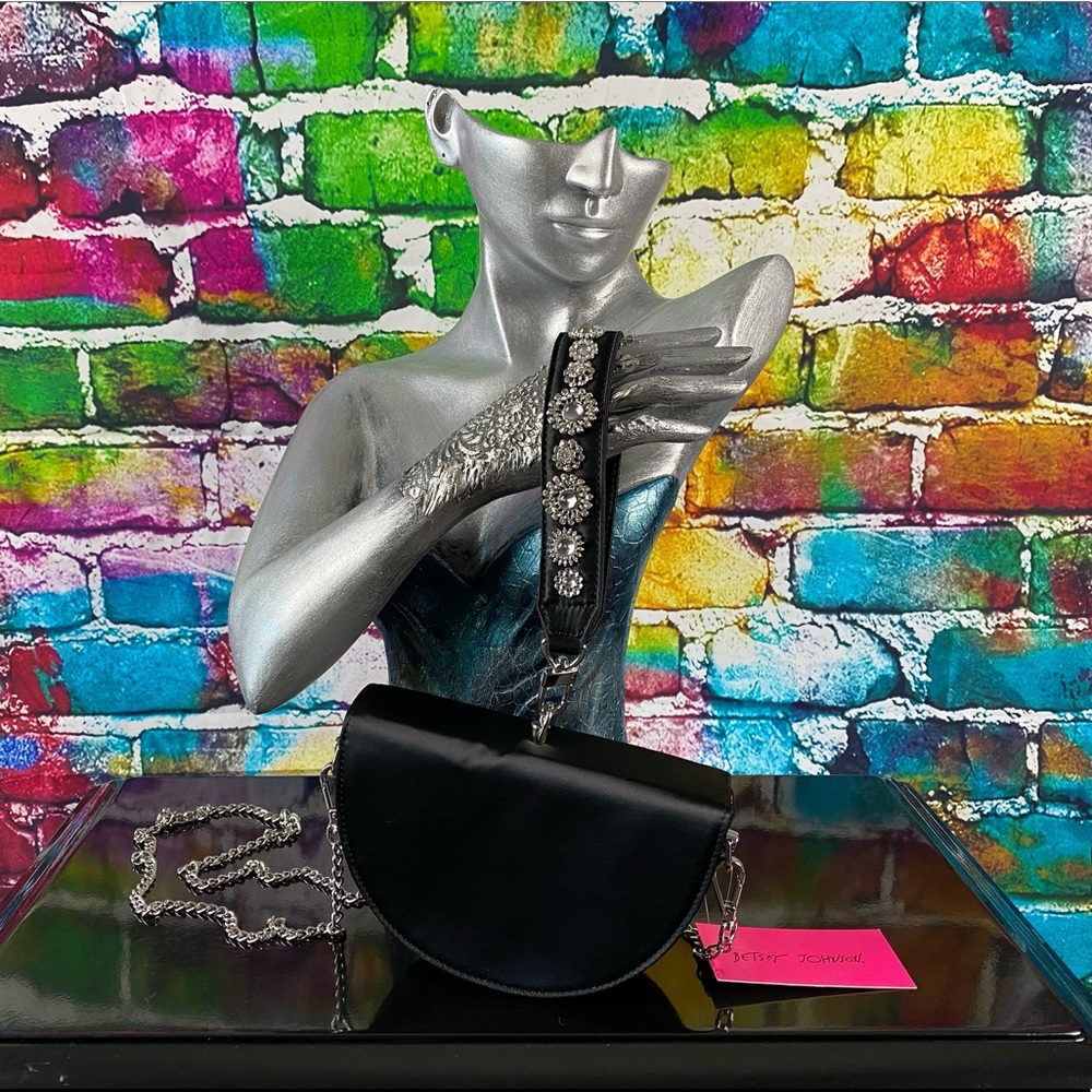 NWT~Betsey Johnson Half Moon Clutch